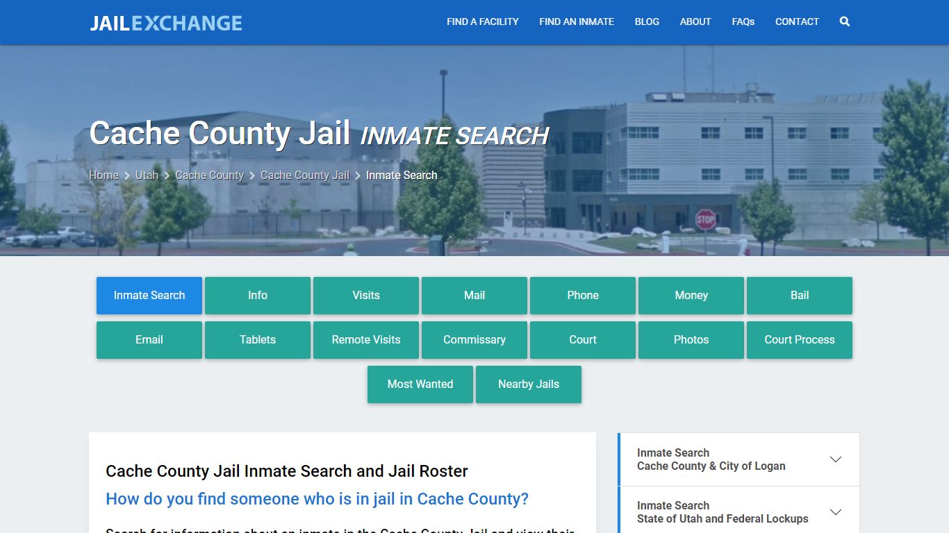 Inmate Search: Roster & Mugshots - Cache County Jail, UT