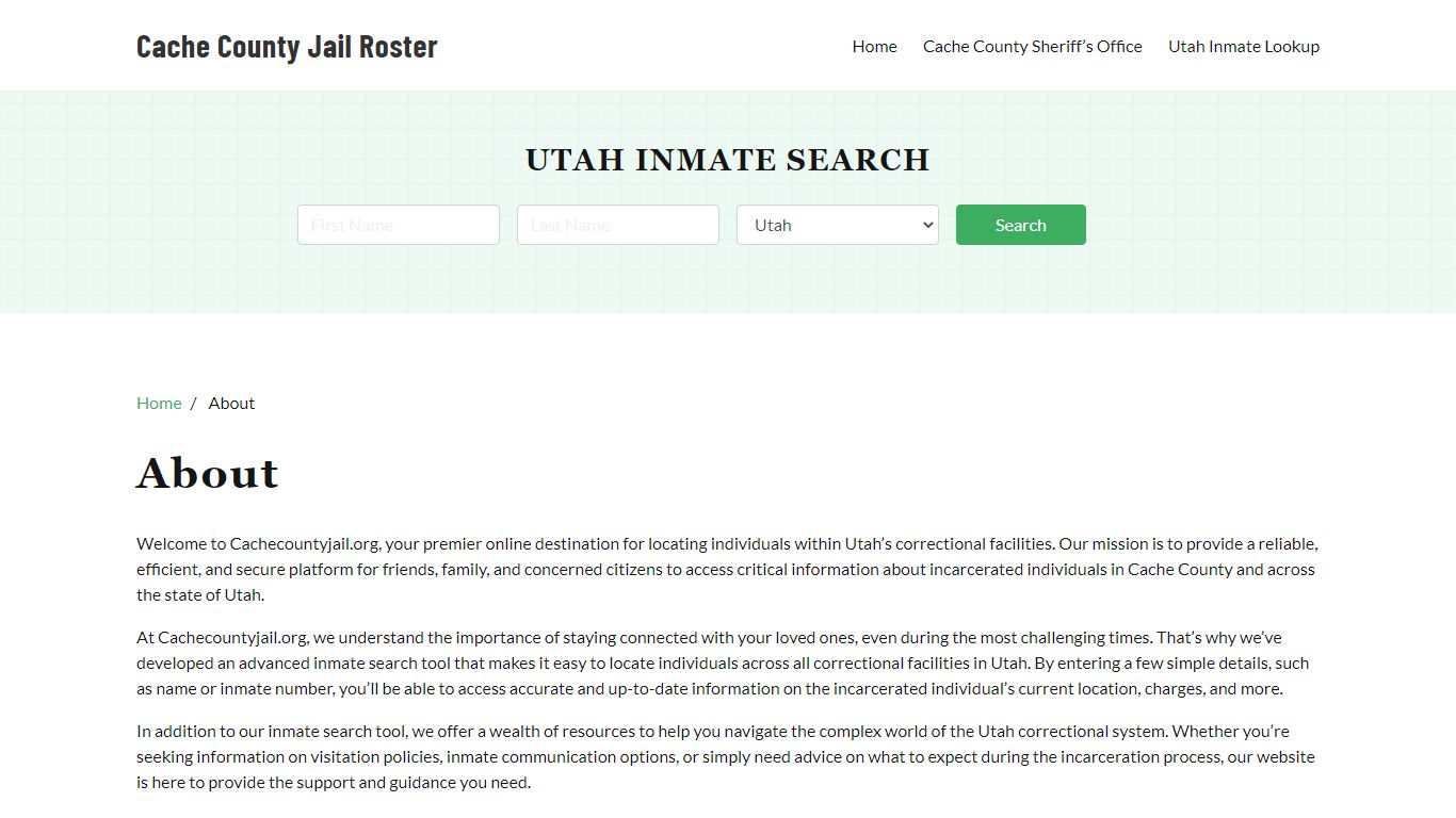 Utah Inmate Search